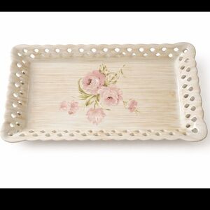 Laura Ashley Pink Floral Vanity Tray